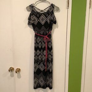 Three Pink Hearts girls Maxi Dress